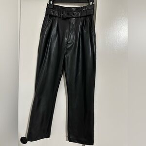 Abercrombie & Fitch Black Leather Look Pants